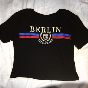 Black Berlin Crop Top